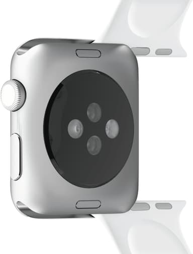 Puro Icon silikonesportsrem til Apple Watch 38/40/41 mm (hvid)