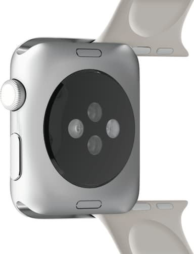 Puro Icon silikonesportsrem til Apple Watch 42/44/45 mm (light grey)