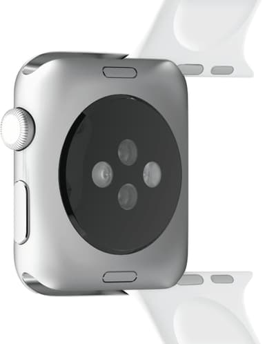 Puro Icon silikonesportsrem til Apple Watch 42/44/45 mm (hvid)