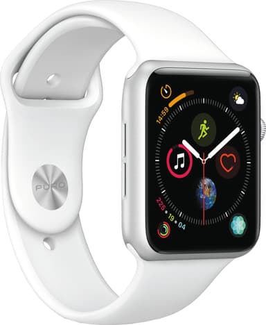 Puro Icon silikonesportsrem til Apple Watch 38/40/41 mm (hvid)