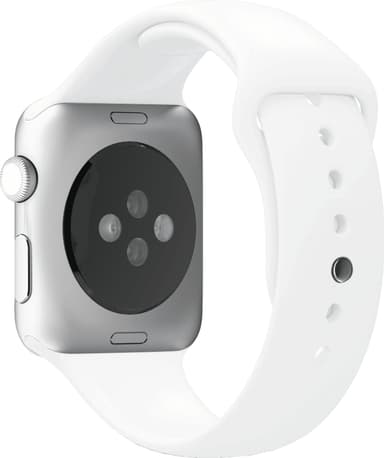 Puro Icon silikonesportsrem til Apple Watch 38/40/41 mm (hvid)