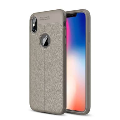 Lædermønstret silicone cover Apple iPhone XS Max (6,5 ")  - sort