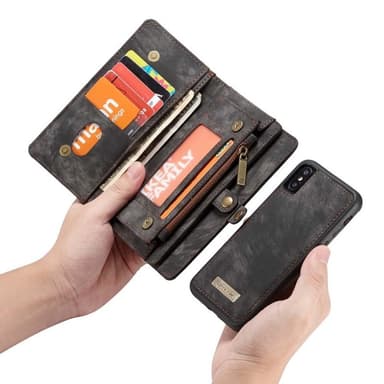 CaseMe Wallet 11-kort Apple iPhone X / XS  - Sort / Grå