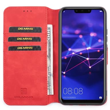 DG-Ming Wallet 3-kort til Huawei Mate 20 Lite (SNE-LX1)  - rød