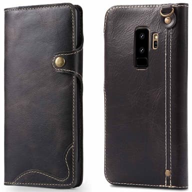 Wallet 3-kort ægte læder Samsung Galaxy S9 Plus (SM-G965F)  - brun