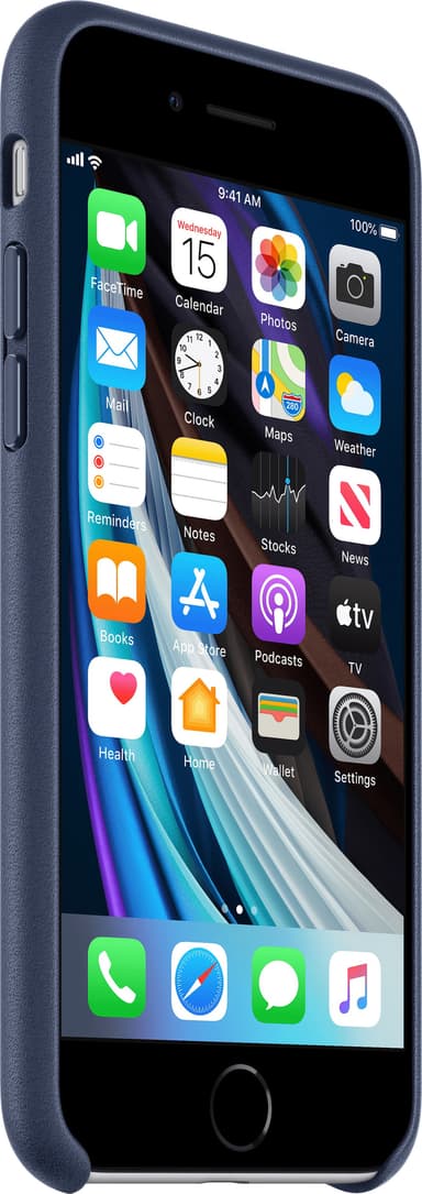 iPhone SE Gen. 2 lædercover (Midnight Blue)