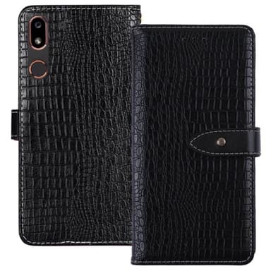 Wallet cover krokodille Doro 8050 (5,7 ")  - sort