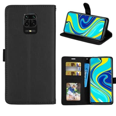 Mobil tegnebog 3-kort Xiaomi Redmi Note 9S  - sort