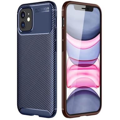 Carbon silikone cover Apple iPhone 12 Mini (5.4")  - blå