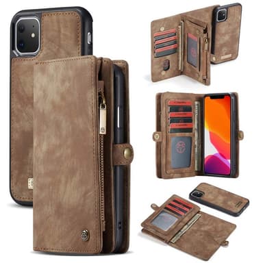 Multi Wallet CaseMe 11-kort Apple iPhone 12 (6.1")  - brun