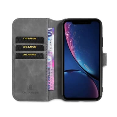 DG-Ming Wallet 3-kort Apple iPhone 12 (6.1")  - Grå