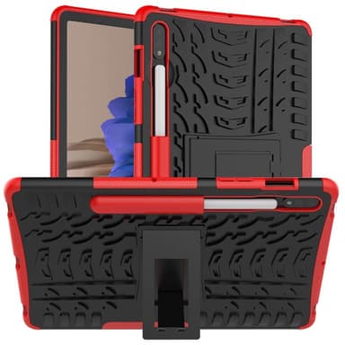 Stødbestandigt cover med stativ Samsung Galaxy Tab S7  - rød