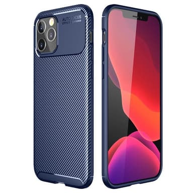 Carbon silikone cover Apple iPhone 12 Pro (6.1")  - blå