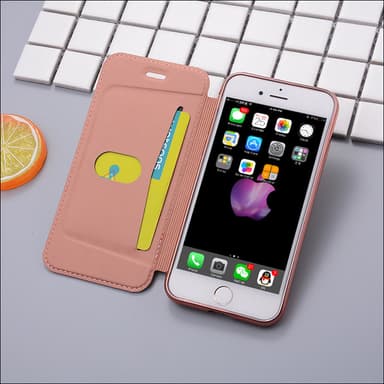 SKALO iPhone 7/8 Flip Cover TPU Ultratyndt - Pink