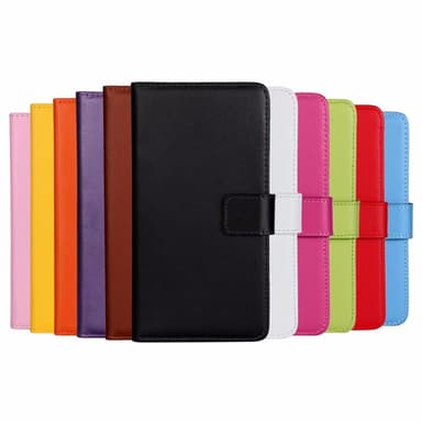 SKALO Sony Xperia 1 Flip Cover m. Pung i Ægte Læder - Hvid