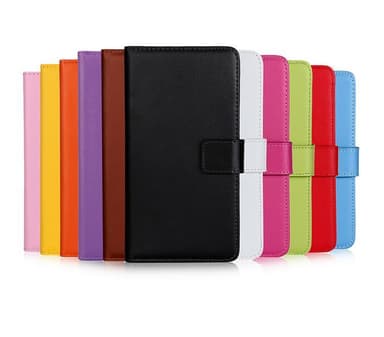 SKALO iPhone X/XS Flip Cover m. Pung i Ægte Læder - Hvid
