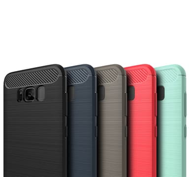 SKALO Samsung S8 Armor Carbon Stødsikker TPU-cover - Rød