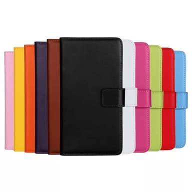 SKALO iPhone 11 Pro Max Flip Cover m. Pung i Ægte Læder - Hvid