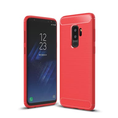SKALO Samsung S9 Plus Armor Carbon Stødsikker TPU-cover - Rød