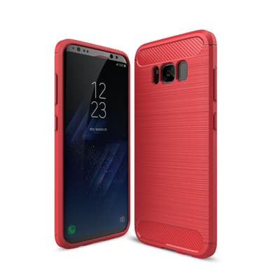 SKALO Samsung S8 Armor Carbon Stødsikker TPU-cover - Rød