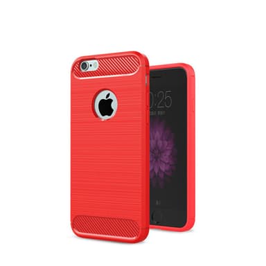 SKALO iPhone 6/6S Armor Carbon Stødsikker TPU-cover - Rød