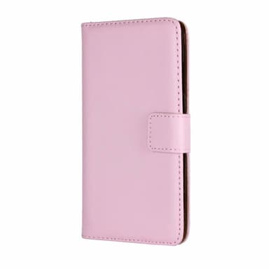 SKALO iPhone 12 Pro Max Flip Cover m. Pung i Ægte Læder - Lyserød