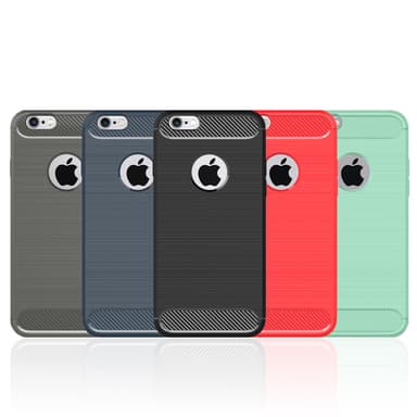 SKALO iPhone 6/6S Armor Carbon Stødsikker TPU-cover - Sort