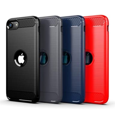 SKALO iPhone SE (2020/2022) Armor Carbon Stødsikker TPU-cover - Blå