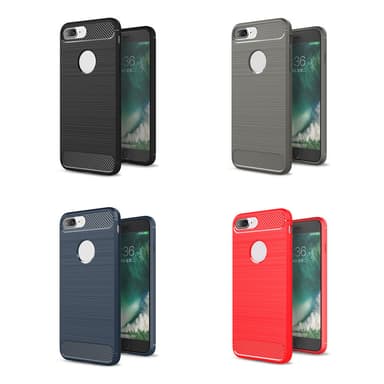 SKALO iPhone 7/8 Plus Armor Carbon Stødsikker TPU-cover - Sort