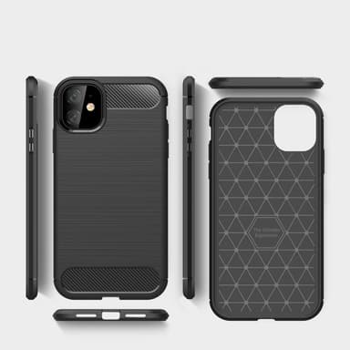 SKALO iPhone 11 Armor Carbon Stødsikker TPU-cover - Rød