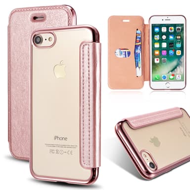 SKALO iPhone 7/8 Flip Cover TPU Ultratyndt - Pink