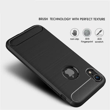 SKALO iPhone XR Armor Carbon Stødsikker TPU-cover - Blå
