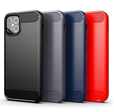 SKALO iPhone 12 Mini Armor Carbon Stødsikker TPU-cover - Grå