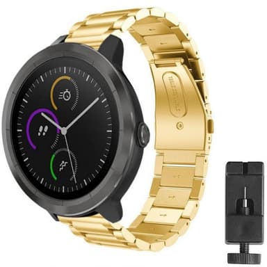 Rustfrit stål armbånd Garmin VivoActive 3 - guld