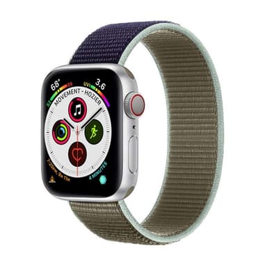 Apple Watch 5 (40mm) Nylon Armbånd - Khaki Blue