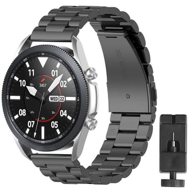 Armbånd rustfri stål Samsung Galaxy Watch 3 (45mm) - Sort
