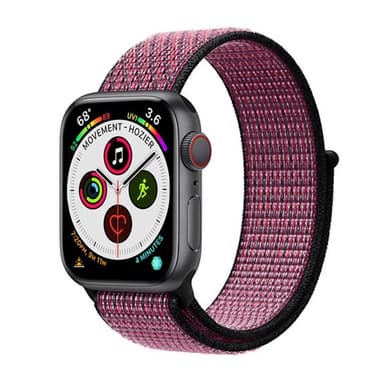Apple Watch 5 (40mm) Nylon Armbånd - True Berry