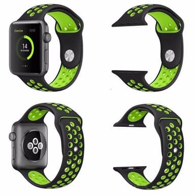 Apple Watch 42mm Sport Armbånd  Sort-grøn