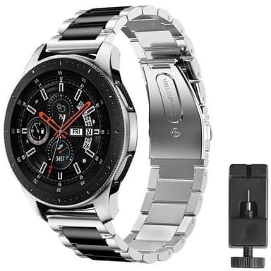 Armbånd rustfrit stål Samsung Galaxy Watch 46mm - Sv / sølv