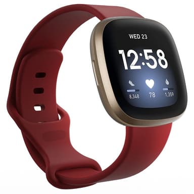 Sport Armbånd til Fitbit Versa 3 - Mørkerød
