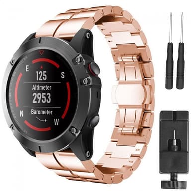 Dobbelt række RSF stål Garmin Fenix 3 / 5X / 5X Plus - Rosè