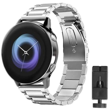 Armbånd rustfrit stål Samsung Galaxy Watch Active - Sølv