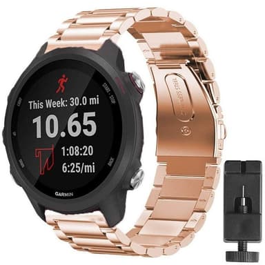 Rustfrit stål armbånd GARMIN Forerunner 245 / 245M - Rosè