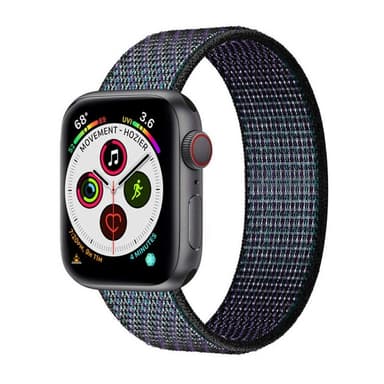 Apple Watch 5 (40mm) Nylon armbånd - Glowing Grapes