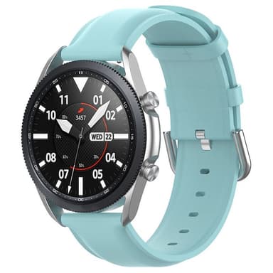Læderarmbånd Samsung Galaxy Watch 3 (45mm) - Lyseblå