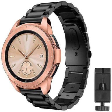 Armbånd rustfrit stål Samsung Galaxy Watch 42mm - Sort