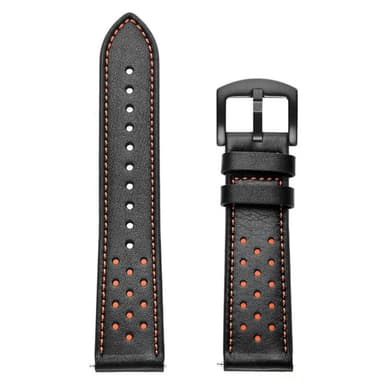 Læderarmbånd Samsung Gear S3 Frontier / Classic (sort)