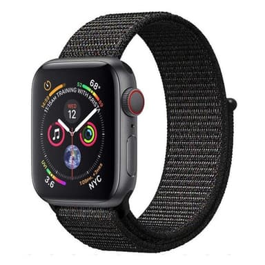 Apple Watch 4 (44mm) Nylon armbånd - sort pink