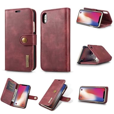 DG-Ming Wallet 2i1 til Apple iPhone XS Max (6,5 ")  - rød