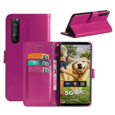 Wallet Cover 3-kort Sony Xperia 5 II  - lyserød